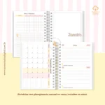 Agenda Escolar 2026 – Rosa com amarelo (A5) – 1 e 2DPP - Imagem 2