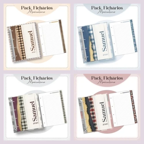 PACK FICHÁRIOS MASCULINOS (arquivo digital)