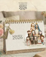 PDF Kit extra com 12 Capas para calendário de mesa A5 2026 santinhos - Imagem 4