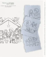 Kit Digital Ilustrações Colorir PNG Nasceu o Salvador - Imagem 2