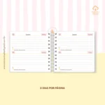 Agenda Escolar 2026 – Rosa com amarelo (Mini quadrada) – 1 e 2DPP - Imagem 5
