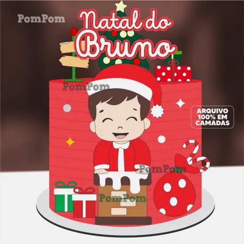Arquivo de corte Topo de Bolo Natal
