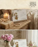 PDF Calendário de mesa Santinhos A5 horizontal 2026 + 12 Capas - Imagem 5