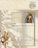 Calendário de parede Santinhos A4 - Imagem 2