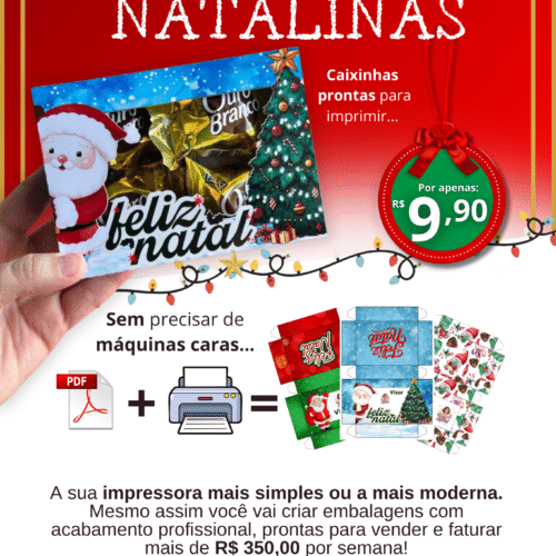 Arquivo Digital +40 Caixinha de Natal + Brindes