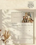 Calendário de parede Santinhos A4 - Imagem 4