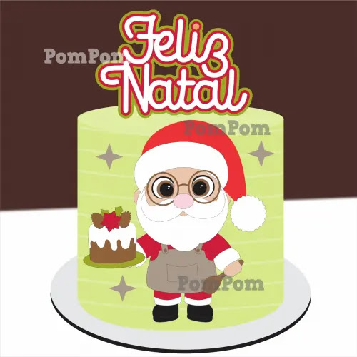Arquivo de corte Topo de Bolo Papai Noel