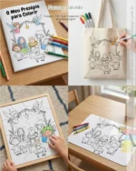 Kit Digital Ilustrações Colorir PNG Nasceu o Salvador - Imagem 3