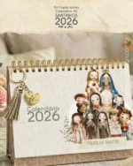 PDF Kit extra com 12 Capas para calendário de mesa A5 2026 santinhos - Imagem 6