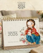 PDF Kit extra com 12 Capas para calendário de mesa A5 2026 santinhos - Imagem 3