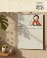 Calendário de parede Santinhos A4 - Imagem 5