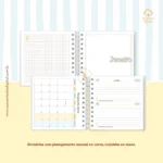 Agenda Escolar 2026 – Azul com amarelo (Mini quadrada) – 1 e 2DPP - Imagem 5