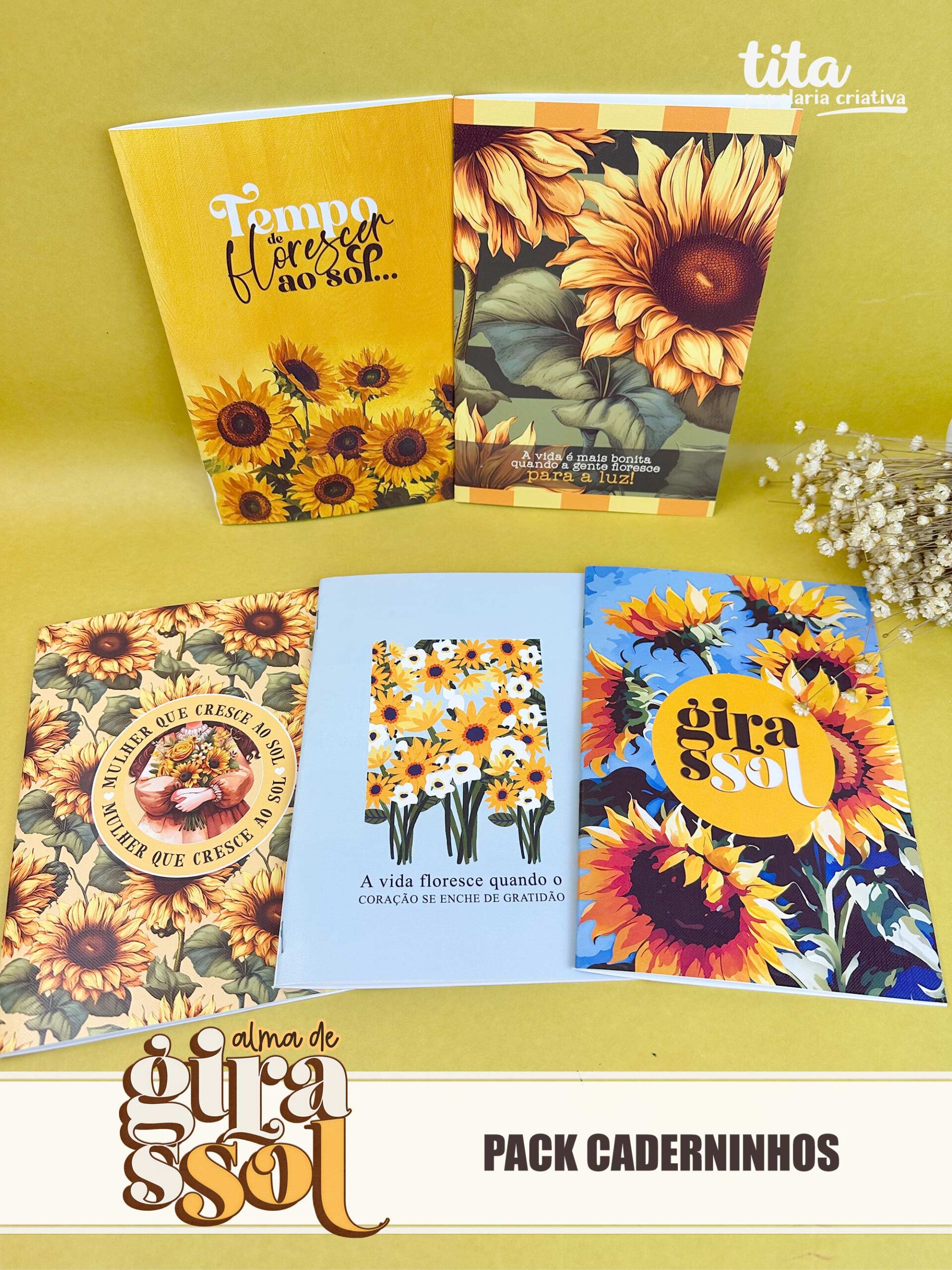 Alma de Girassol - Pack Caderninhos Alma de Girassol - Pack Caderninhos - Imagem 1