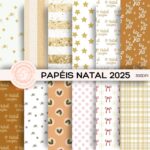 Kit Digital Papéis Estampados Natal - Imagem 8