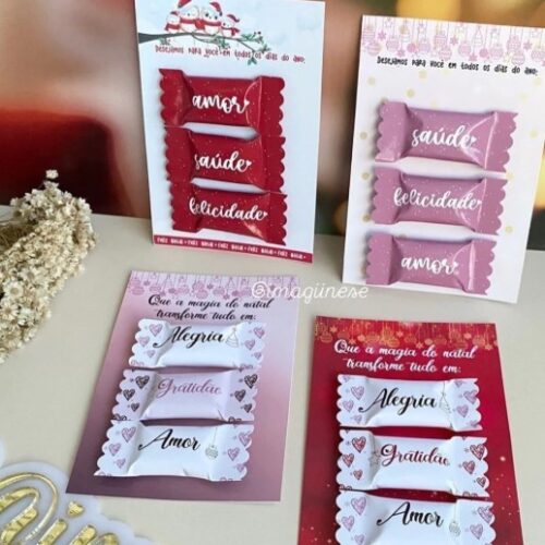 Arquivo digital _ Cartão com 3 balinhas _ MIMO DE NATAL