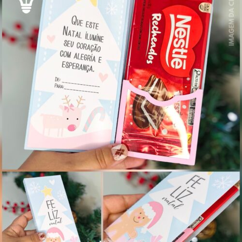 ARQUIVO DE CORTE BARRA DE CHOCOLATE NATAL CANDY