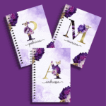 Capas A5 Alfabeto Roxo