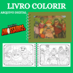 LIVRO DE COLORIR FAMÍLIA DINOSSAURO - Imagem 3