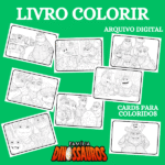 LIVRO DE COLORIR FAMÍLIA DINOSSAURO - Imagem 2