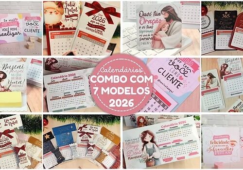 COMBO CALENDÁRIOS 2026 - 7 formatos