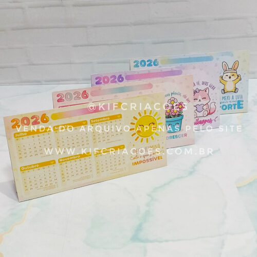 Calendário de Mesa simples - 2026