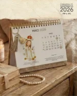 PDF Calendário de mesa Santinhos A5 horizontal 2026 + 12 Capas