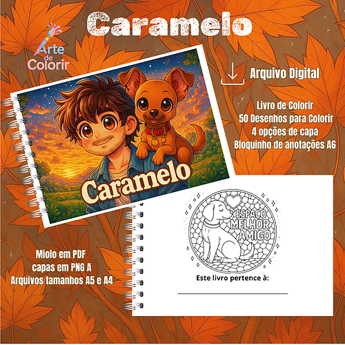 Livro de Colorir Caramelo