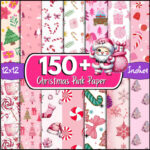 Kit digital Natal Christmas Pink