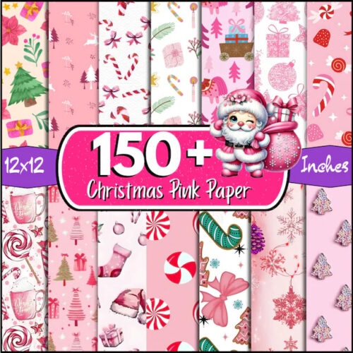 Kit digital Natal Christmas Pink