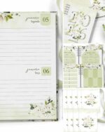 Combo 6 Agendas 2026 e Permanente Floral Rosas Brancas- Arquivo Digital