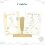 Convite de Aniversário – Margaridas e Gansinhos- LINK CANVA - Imagem 3
