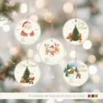 Kit Digital Sacolas, Tags e Rótulos - Coleção Vila de Natal - Imagem 4