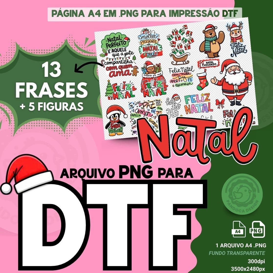 DTF (parte 3) Frases Natal Arquivo para DTF (parte 3) Frases Natal - Imagem 1