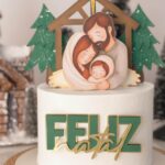 Arquivo de Corte Topo de Bolo Feliz Natal Aquarela