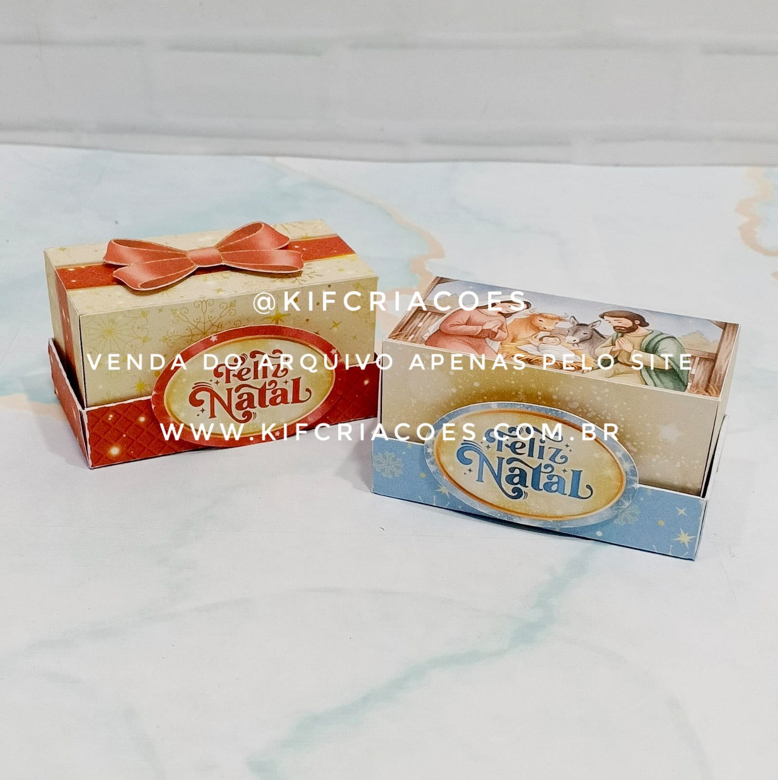 KifC_Caixa2Brigadeiros-Natal Caixa 2 brigadeiro Natal - Encaixe - Imagem 1