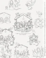 Kit Digital Ilustrações Colorir PNG Nasceu o Salvador