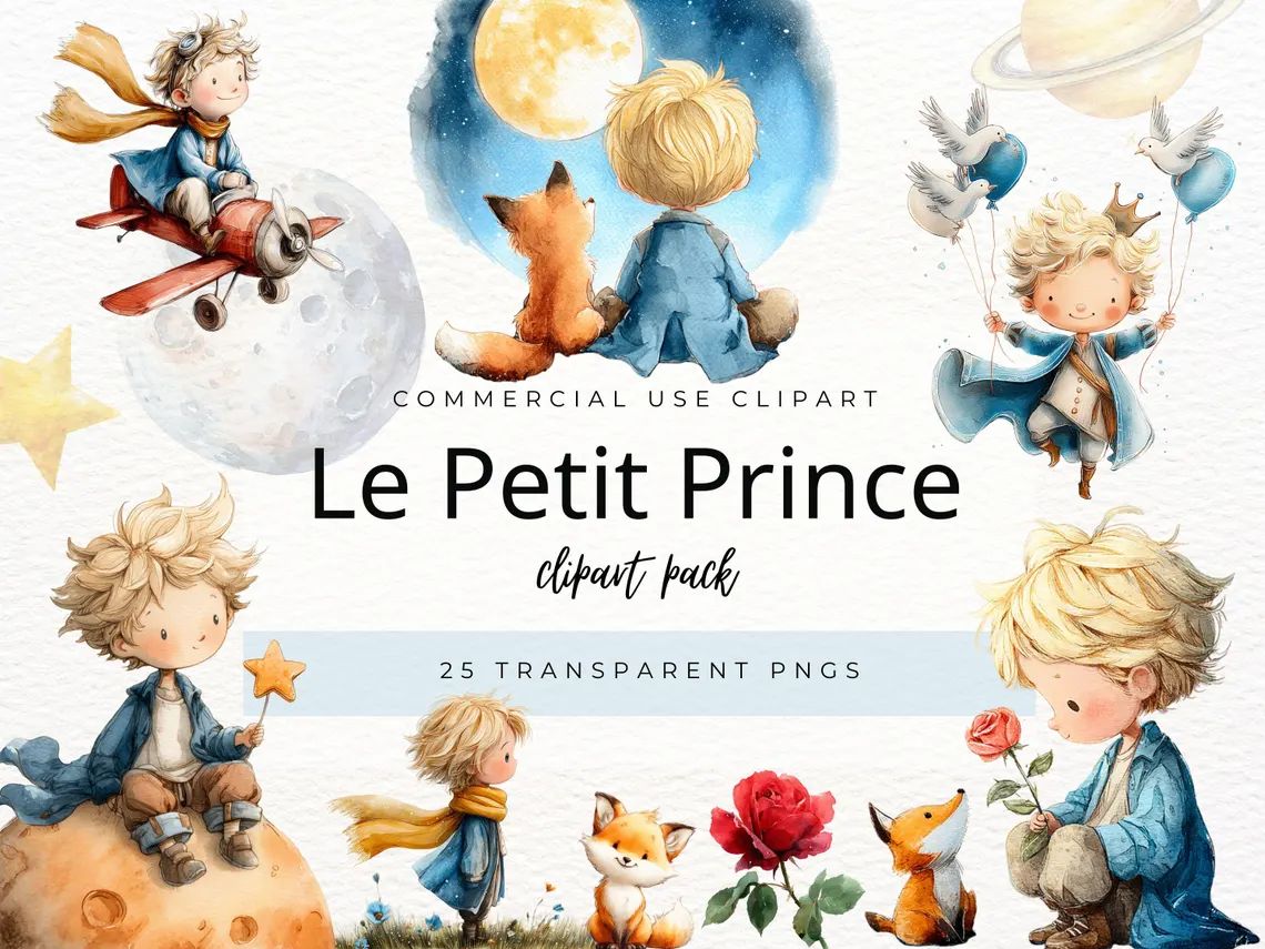 Little_Prince_PNGs Kit Digital Pequeno Príncipe - Imagem 1