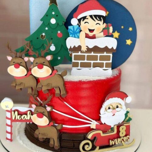 Arquivo de Corte Topo de Bolo MENINO CHAMINÉ