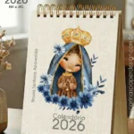 Mini Calendário de mesa A6 Santinhos PDF