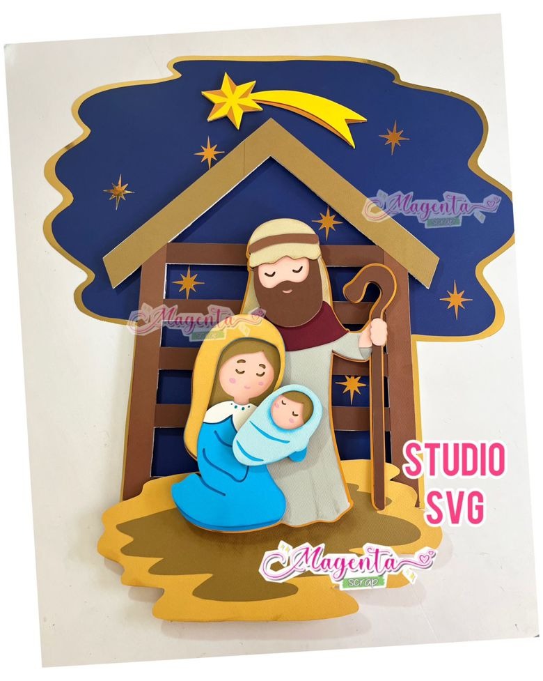 Nascimento de Jesus Arquivo de corte Topo de Bolo Nascimento de Jesus - Imagem 1