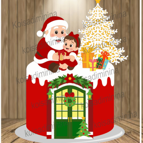 Arquivo de corte Topo de Bolo Papai Noel