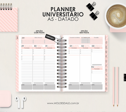 PLANNER A5 | DATADO | VERTICAL