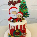 Arquivo de Corte Topo de Bolo Papai Noel e Menino