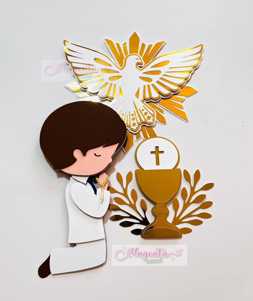 Primeira Comunhão Arquivo de corte Topo de Bolo Primeira Comunhão - Imagem 1