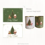 Kit Digital Sacolas, Tags e Rótulos - Coleção Vila de Natal - Imagem 3