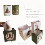 Kit Digital Sacolas, Tags e Rótulos - Coleção Vila de Natal - Imagem 6