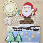 Arquivo de corte Topo de Bolo Papai Noel na Chaminé