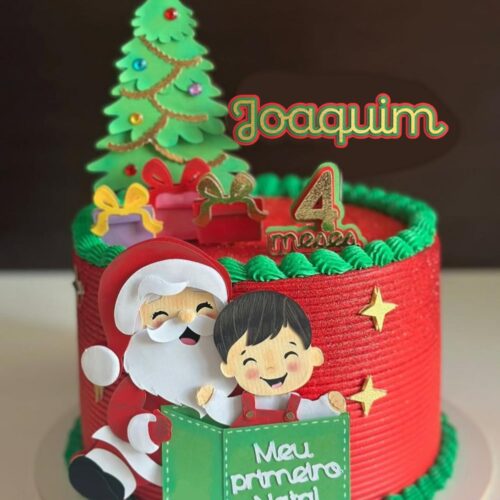 Arquivo de corte Topo de Bolo Meu Primeiro Natal