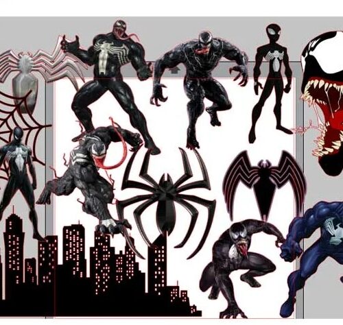 Arquivo de Corte Topo de Bolo Venom - Homem Aranha