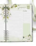 Combo 6 Agendas 2026 e Permanente Floral Rosas Brancas- Arquivo Digital - Imagem 2